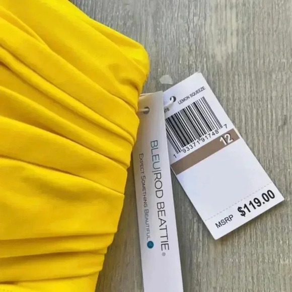 Bleu Rod Beattie Shirred One Piece Swimsuit Size 12 - Picture 7 of 9